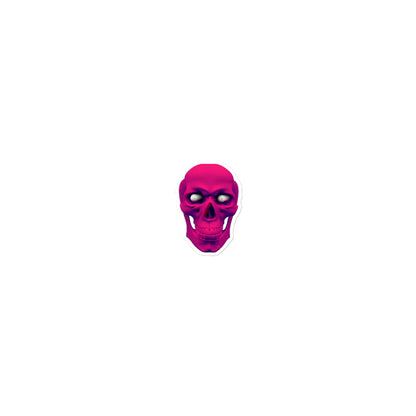 Bubble-free Pink Neon Skull stickers