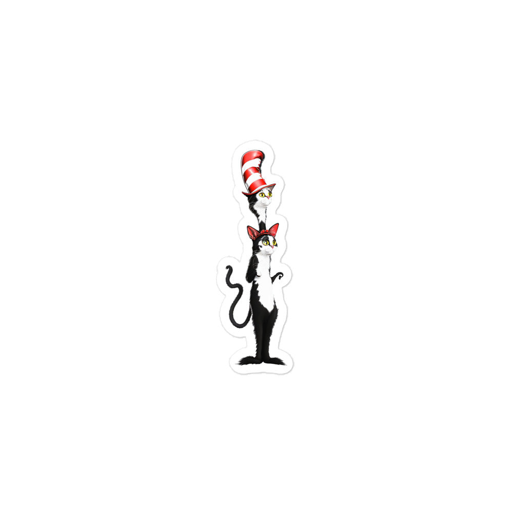 Bubble-free Cat In The Hat  stickers