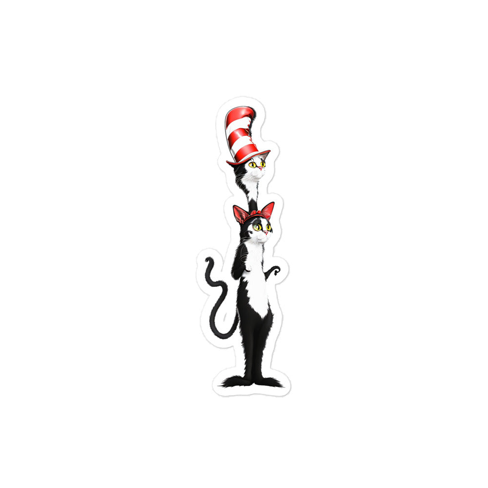 Bubble-free Cat In The Hat  stickers