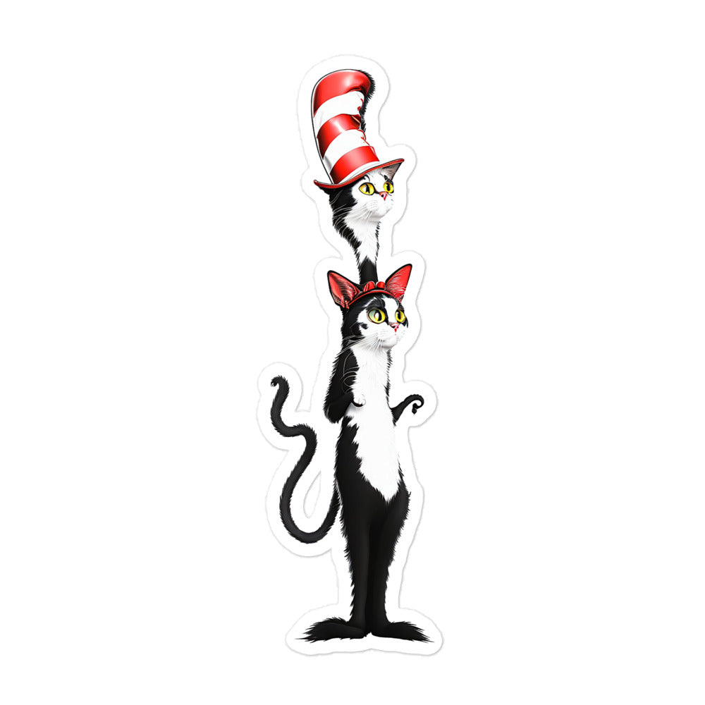 Bubble-free Cat In The Hat  stickers