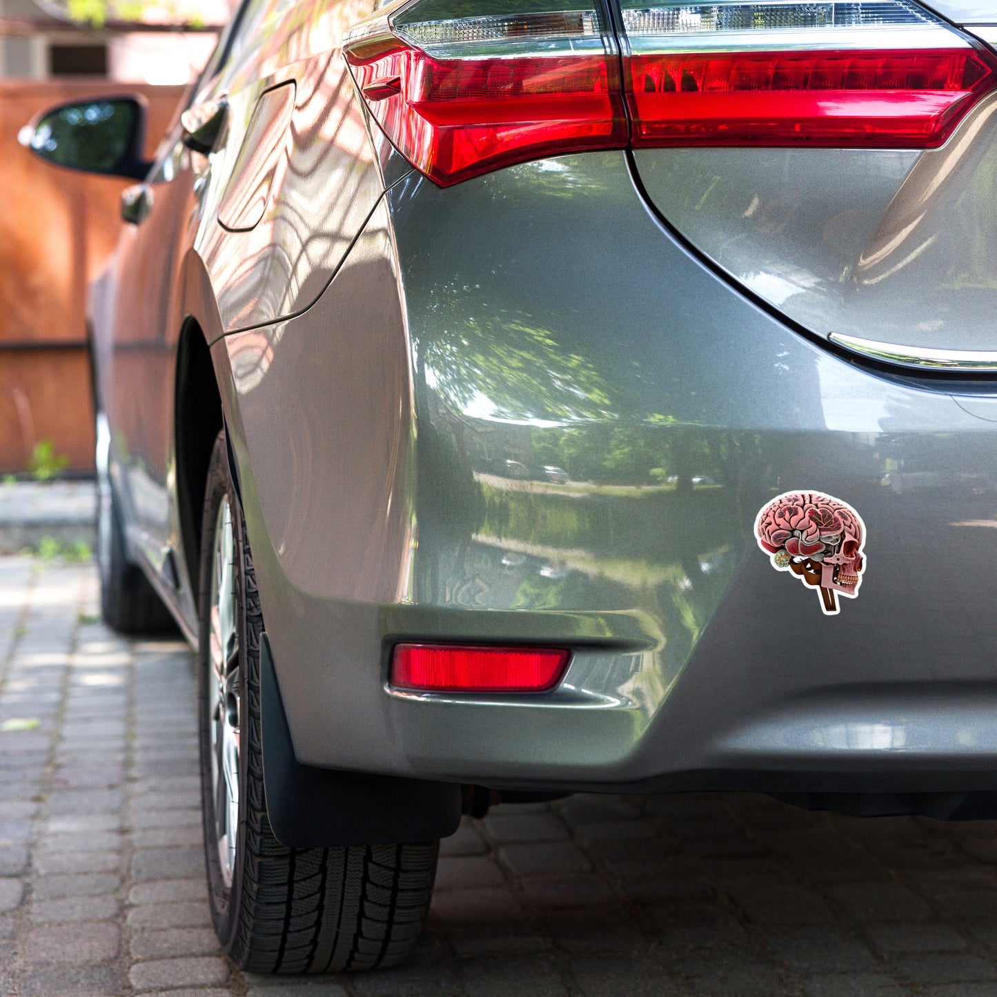 Bubble-free Brain Skull stickers